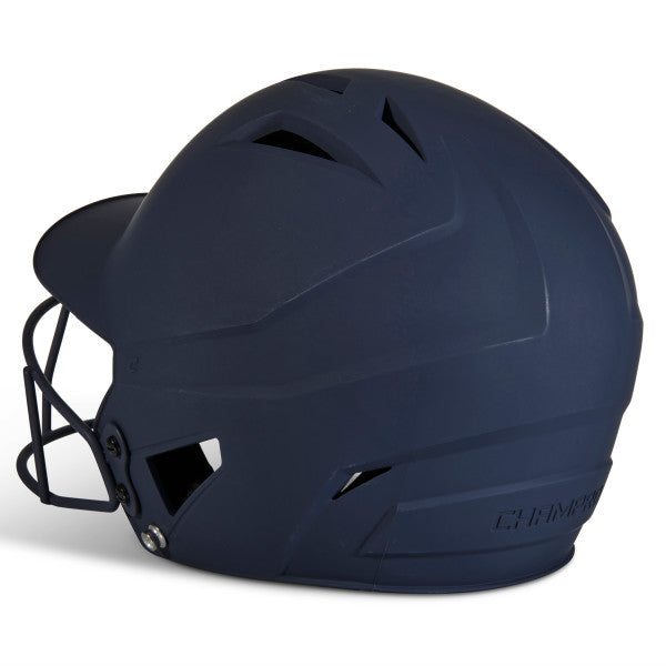 Champro-HX-Rise-Fastpitch-Junior-Batting-Helmet-Facemask-HXFPM-Navy-Front-View