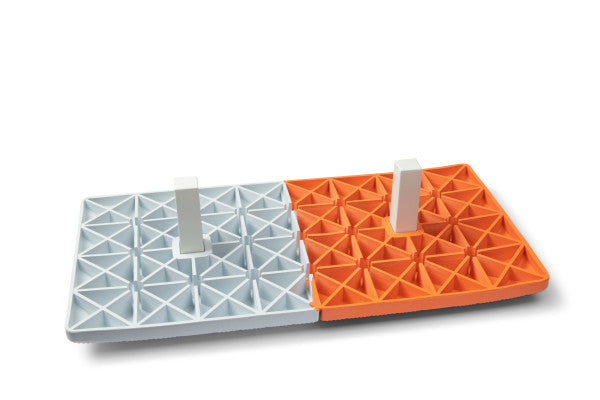 Champro-In-Ground-Double-First-Base-B004-All-Rubber-White-Orange-Baseball-Softball-Front-View