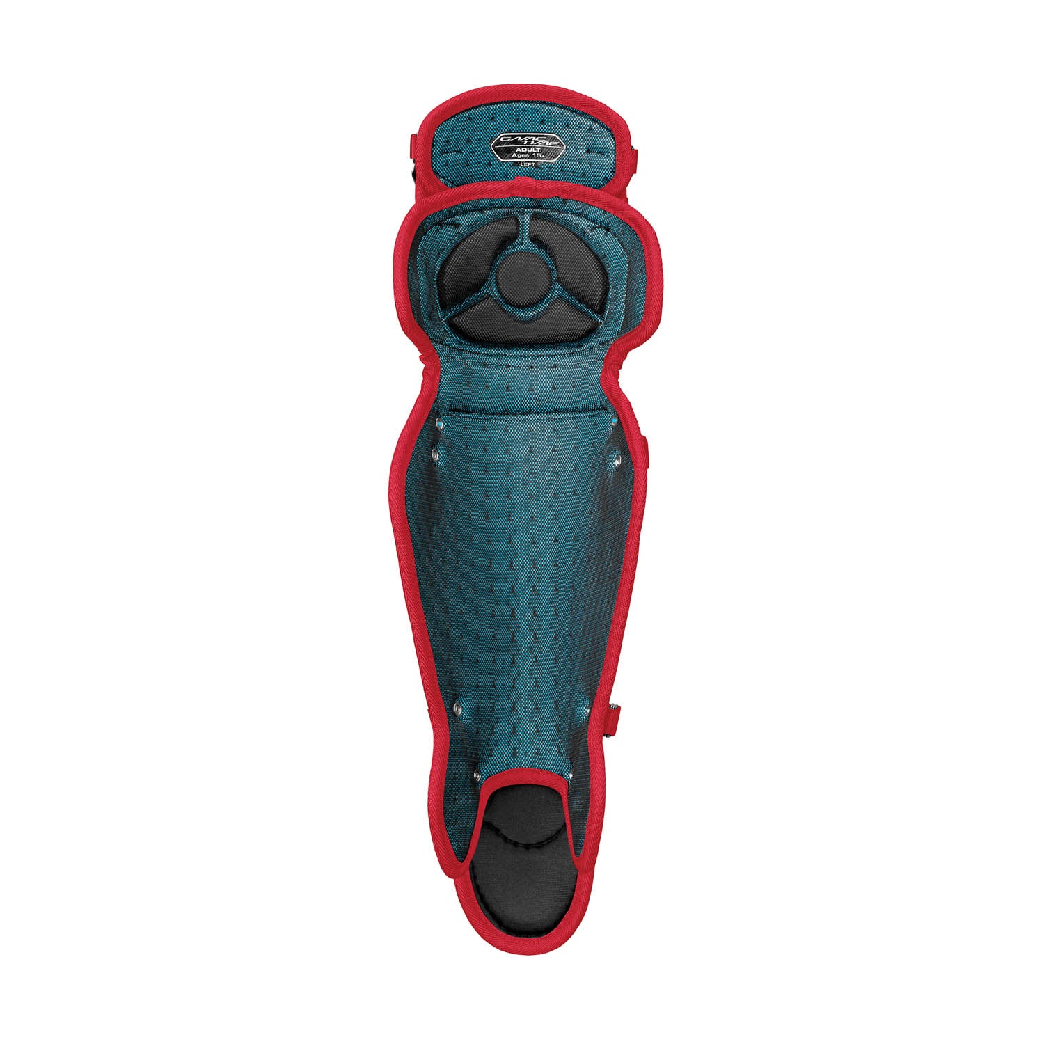 Easton-Gametime-GMETMELGI-Intermediate-15-5-Inch-Catchers-Leg-Guards-Red-Front-View