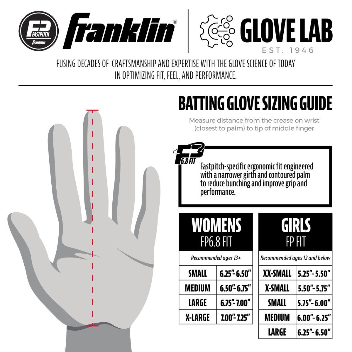 Franklin CFX Pro Women's Fastpitch Softball Batting Gloves - SPC