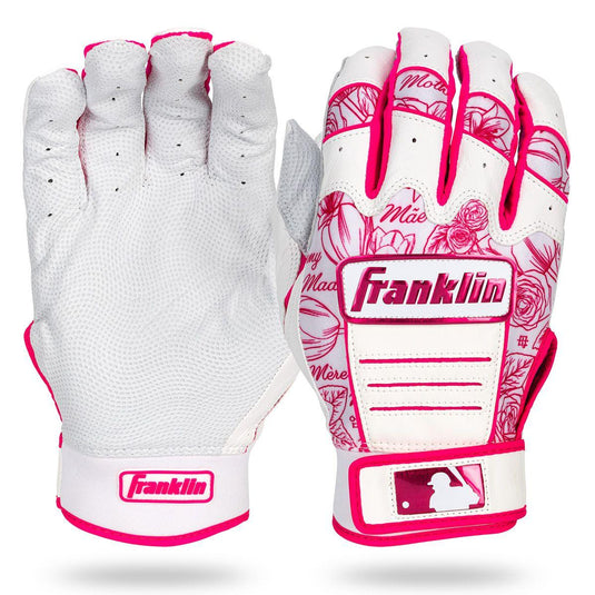 Franklin-MLB-CFX-Pro-Mother's-Day-Baseball-Softball-Batting-Gloves-20364F, Chrome-design-batting-gloves, PITTARDS-leather