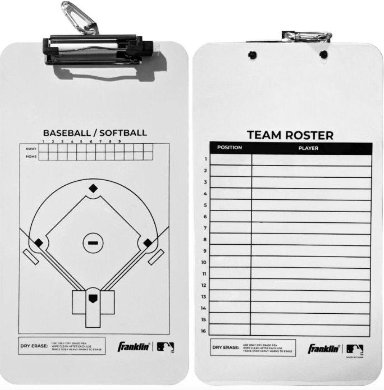 Franklin MLB Coaches Baseball/Softball Batting/Line Up Clipboard 1567 - SPC