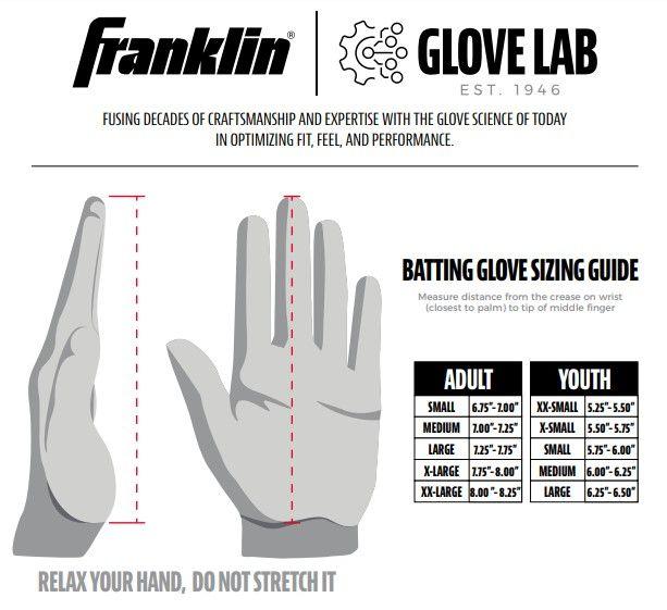 Franklin MLB Powerstrap Chrome Adult Baseball/Softball Batting Gloves - SPC