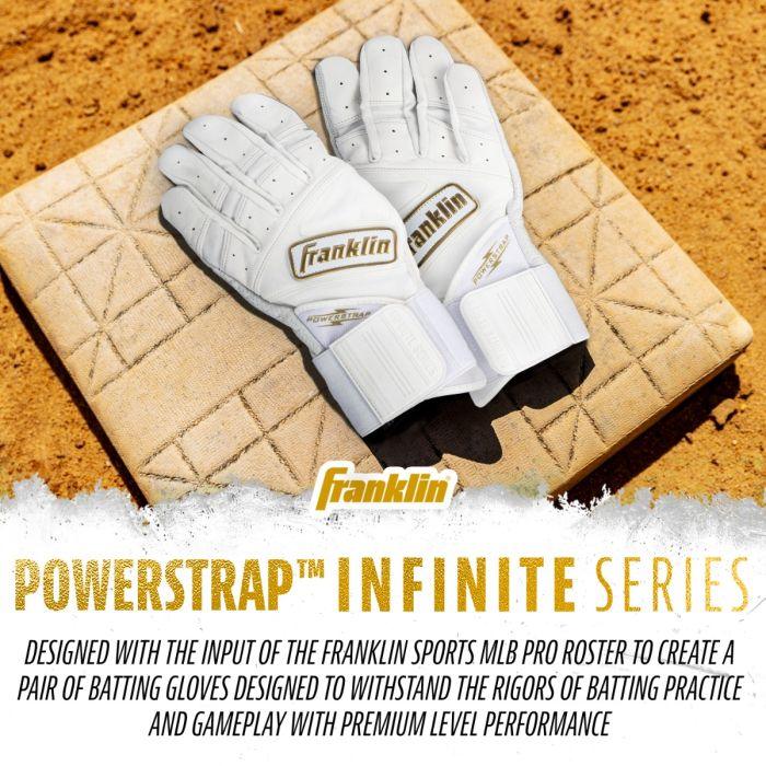 Franklin MLB Powerstrap Infinite Adult Baseball/Softball Batting Gloves - SPC