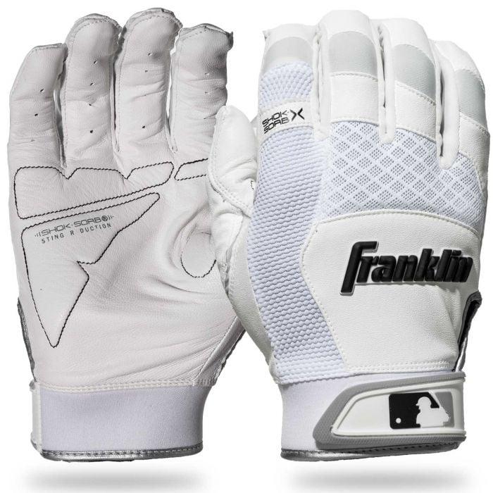 Franklin MLB Shock Sorb X Adult Baseball/Softball Batting Gloves - SPC