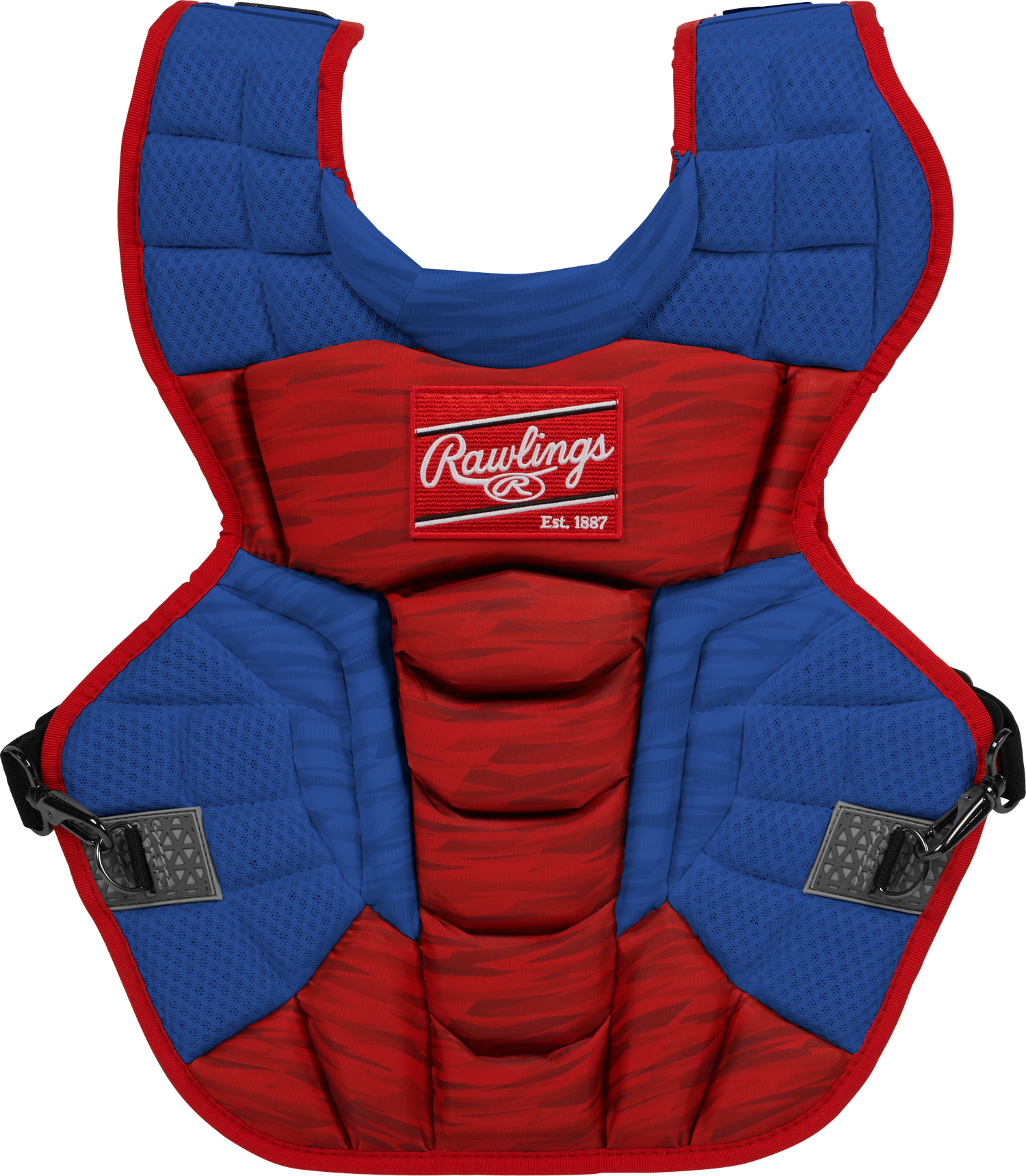 Rawlings-VELO-2.0-CPV2NI-Intermediate-15-5-Inch-Catchers-Chest-Protector-Royal-Scarlet-Front-View