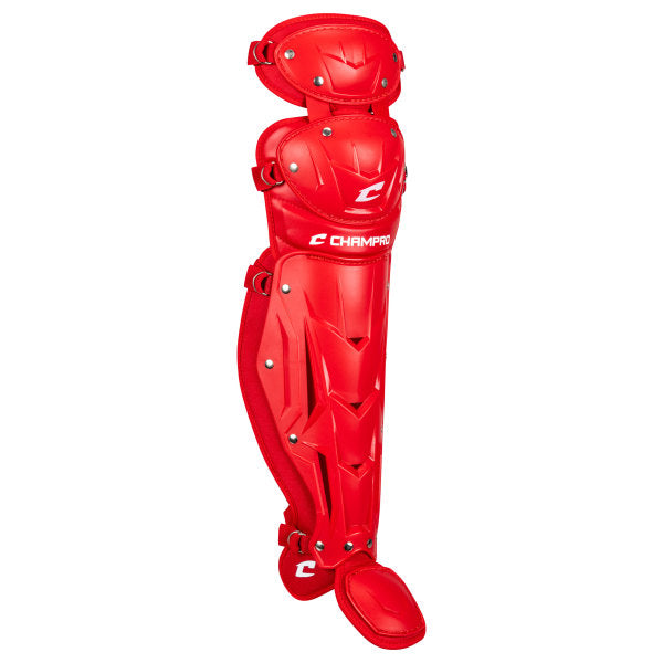 Champro-Optimus-MVP-Double-Knee-Youth-Leg-Guard-CG106-Scarlet-Pair-Front-View
