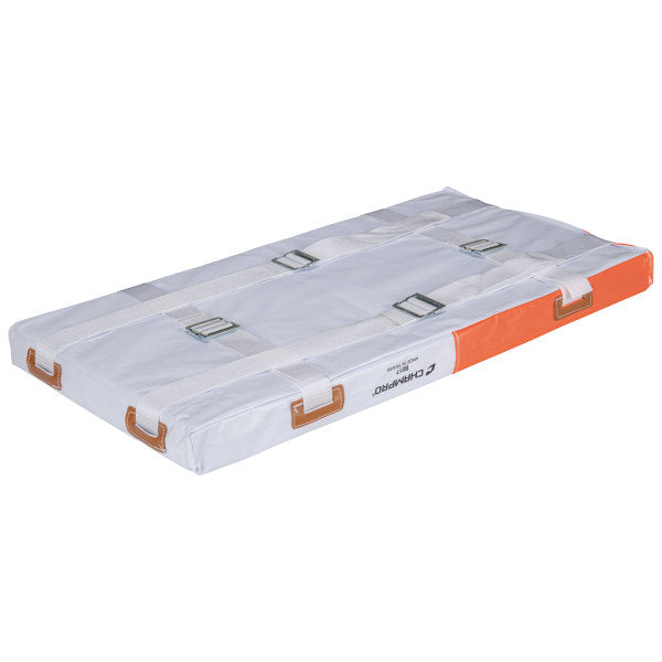 Champro-Double-First-Base-B016-15x30x3-Quilted-White-Orange-Baseball-Softball-Front-View