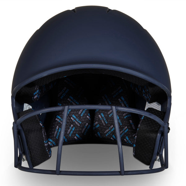 Champro-HX-Rise-Fastpitch-Junior-Batting-Helmet-Facemask-HXFPM-Navy-Front-View