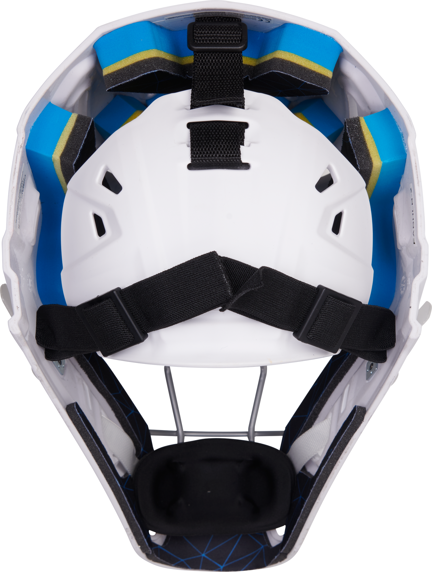 Rawlings-Mach-Matte-2-Tone-CHMCHS-Senior-Hockey-Style-Catchers-Helmet-White-White-Front-View