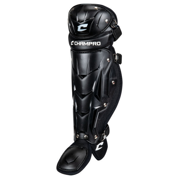 Champro-Optimus-MVP-Single-Knee-Youth-Leg-Guard-CG107B-Black-Pair-Front-View