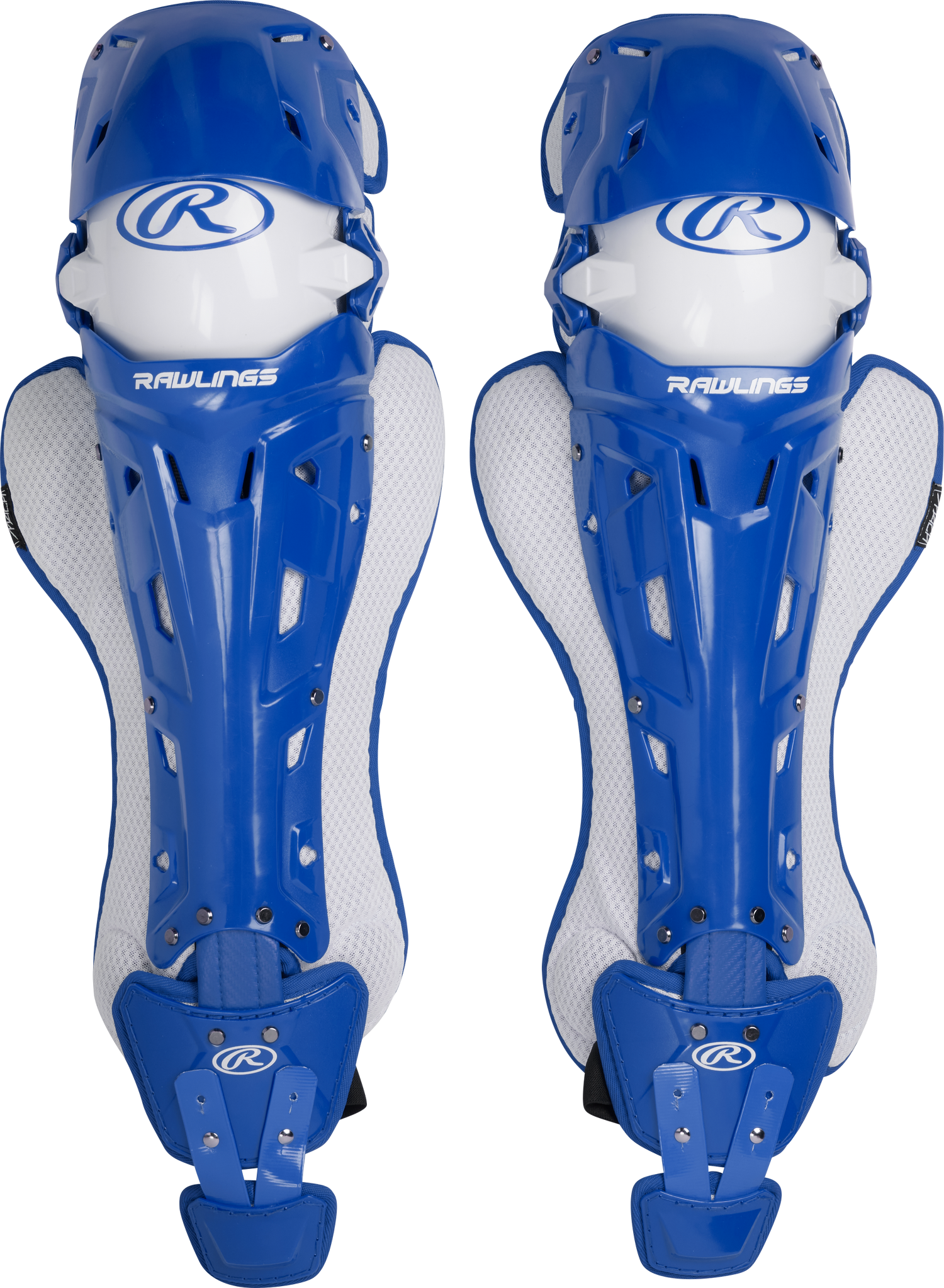 Rawlings-Mach-MCHLGI-Intermediate-Catchers-Leg-Guards-Royal-Front-View