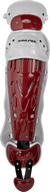 Rawlings-VELO-2.0-LGVELI-Intermediate-15-5-Inch-Catchers-Leg-Guards-Cardinal-White-Front-View