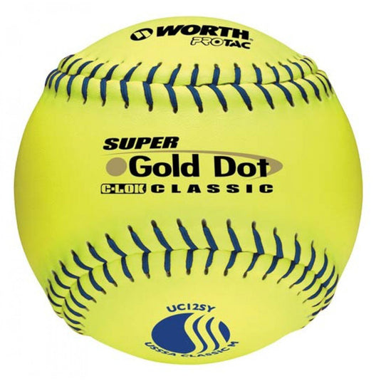 Worth Super Gold Dot USSSA 12" Slowpitch Softball UC12SY