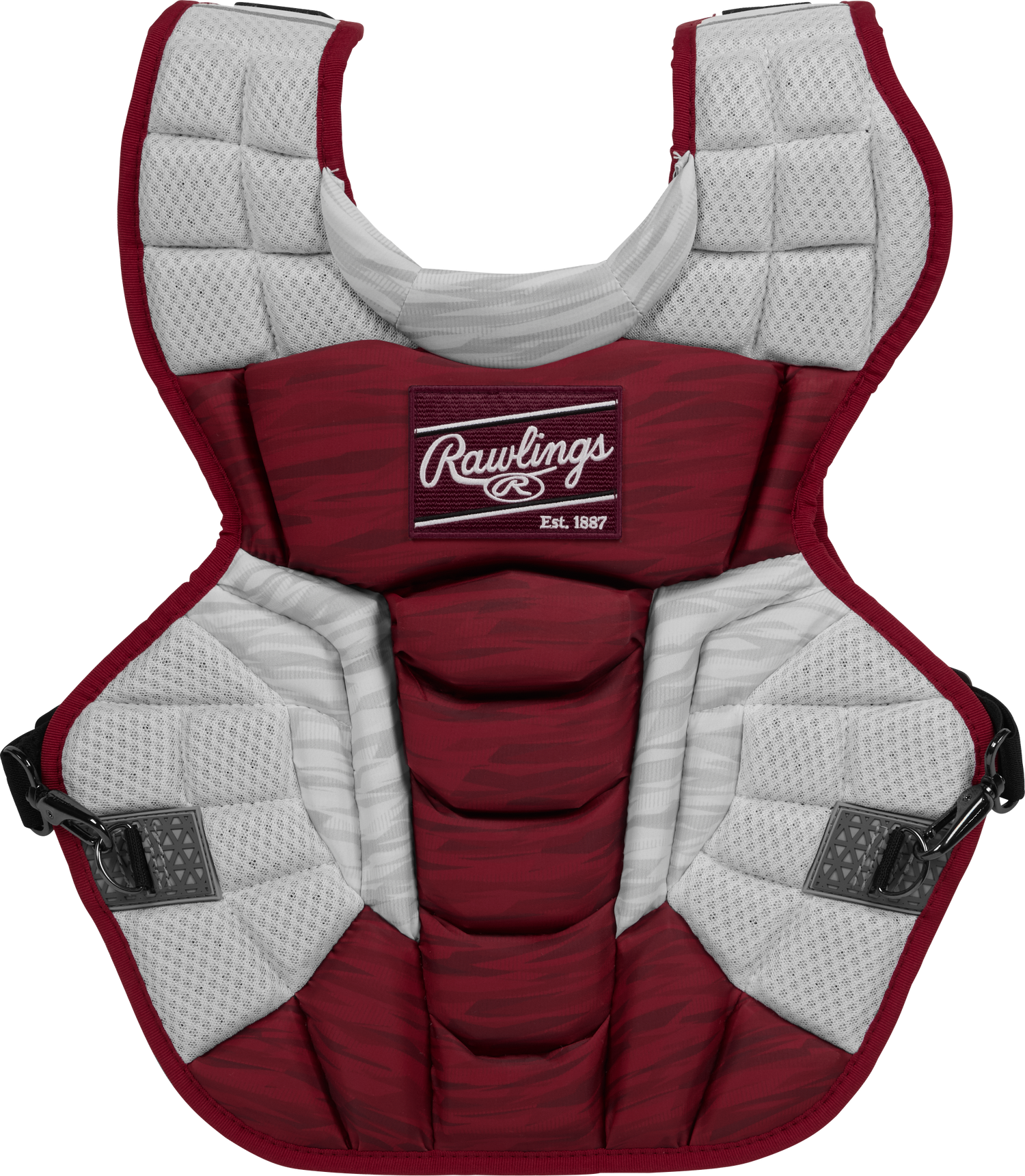 Rawlings-VELO-2.0-CPV2N-Adult-17-Inch-Catchers-Chest-Protector-Cardinal-White-Front-View