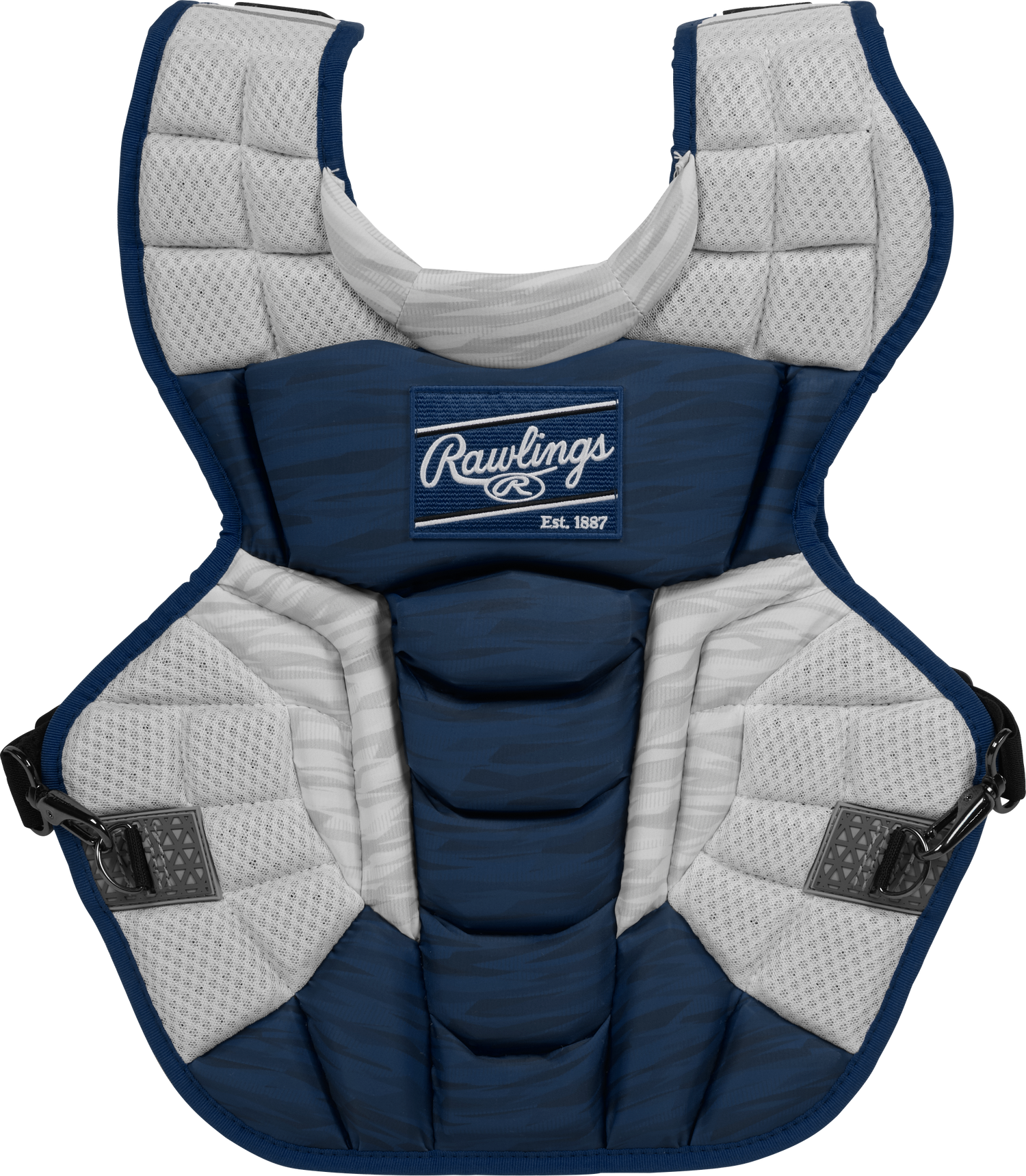 Rawlings-VELO-2.0-CPV2NI-Intermediate-15-5-Inch-Catchers-Chest-Protector-Navy-White-Front-View