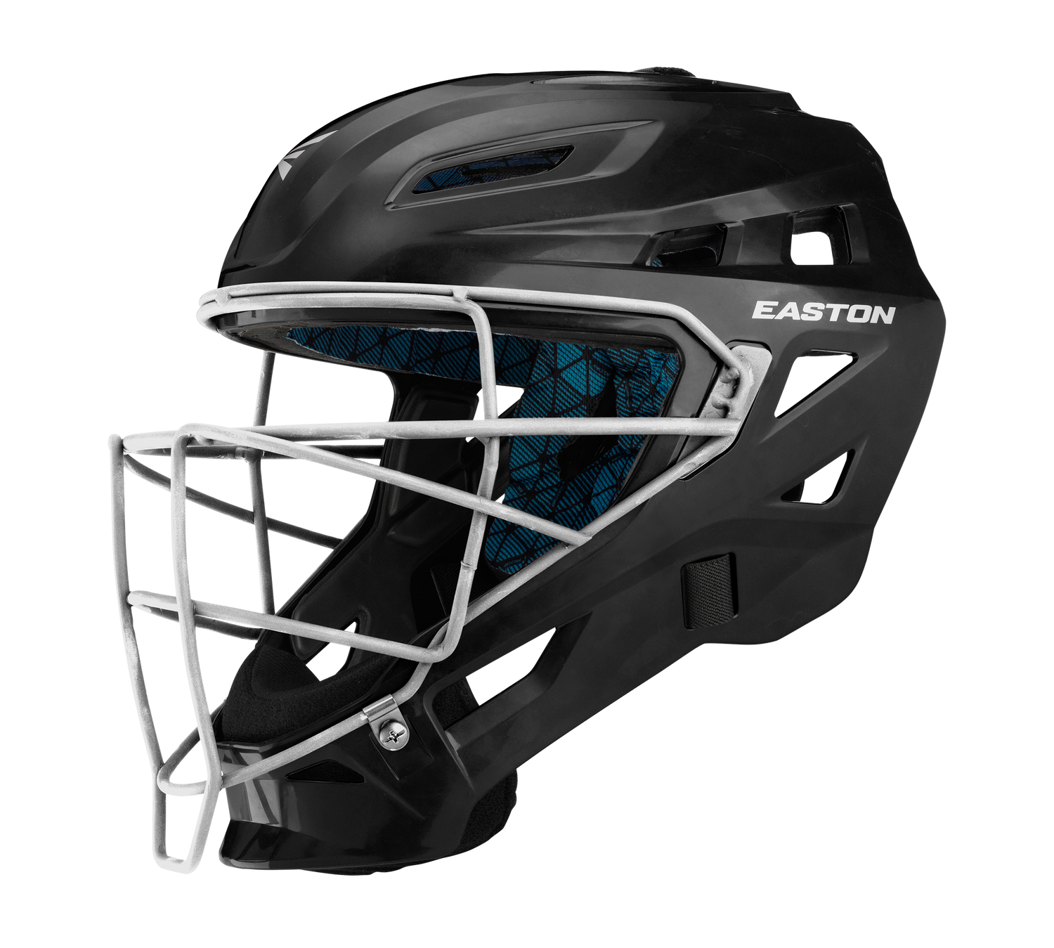 Easton-Gametime-GMETMECHL-Large-Hockey-Style-Catchers-Helmet-Black-Front-View
