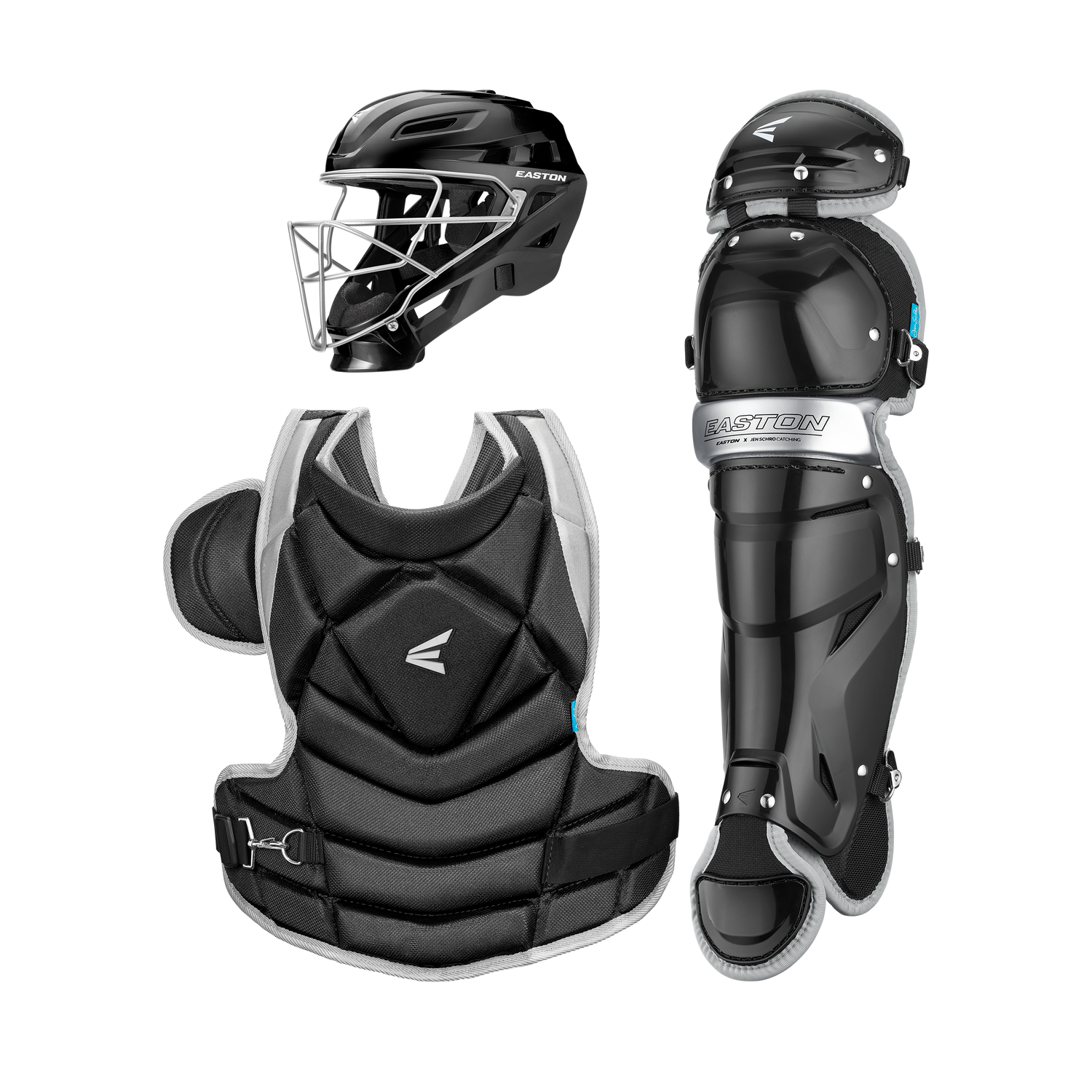 Easton-Jen-Schro-The-Fundamental-JSFUNDKITM-Medium-Fastpitch-Catchers-Box-Set-Black-Front-View