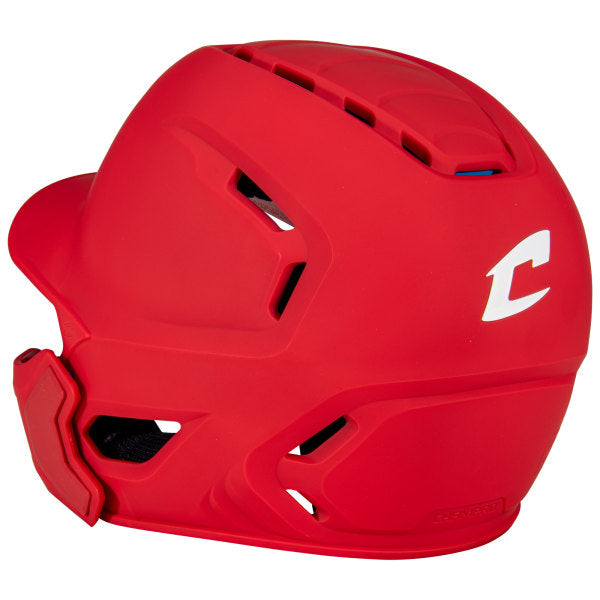 Champro-HXE-Matte-XLarge-Baseball-Helmet-Jaw-Guard-HXEMJG-Scarlet-Front-View