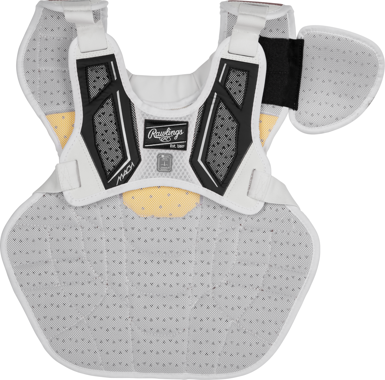 Rawlings-Mach-CPMCN-Adult-17-Inch-Catchers-Chest-Protector-Black-Front-View