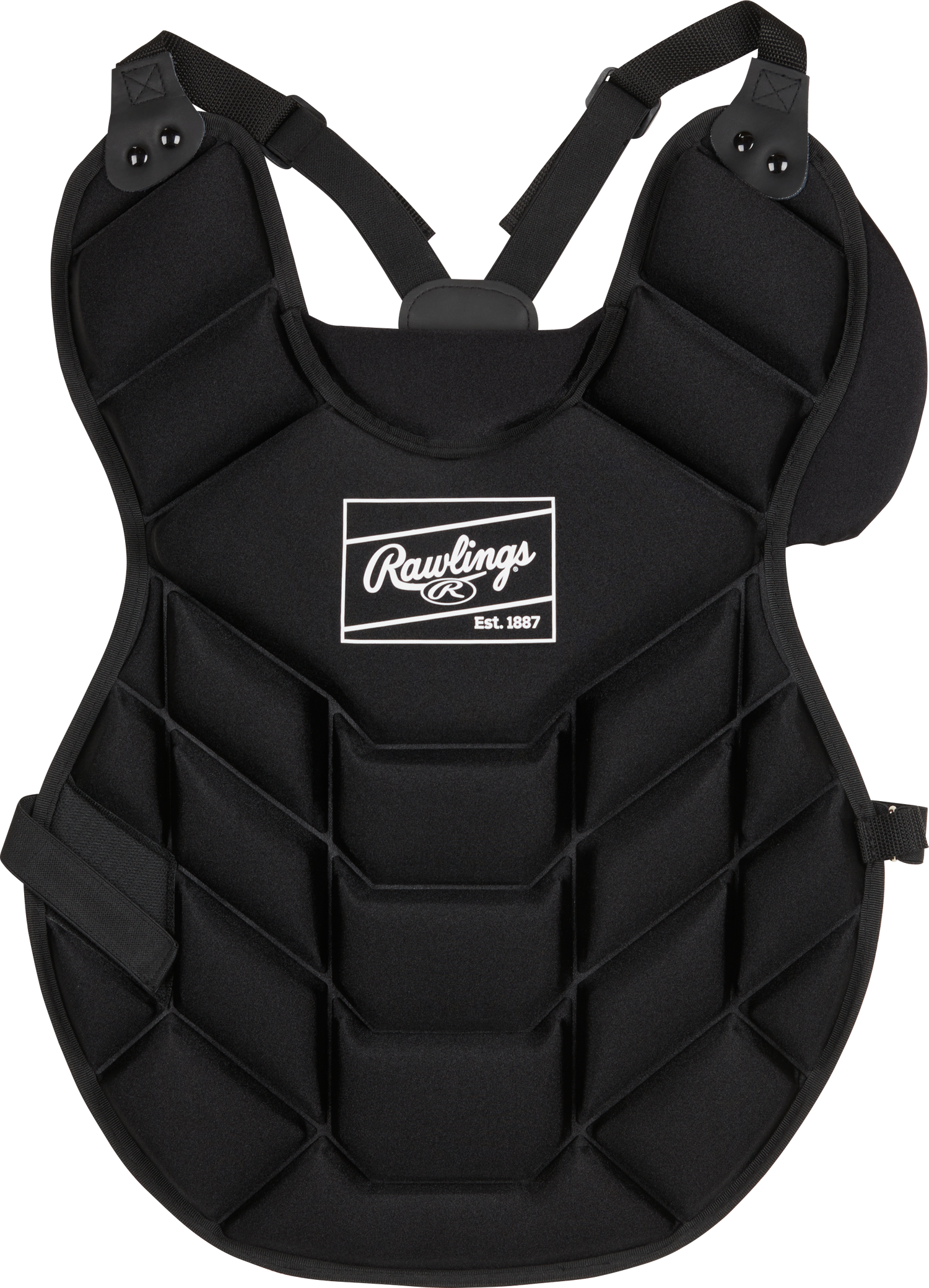 Rawlings-Players-Series-2.0-P2CSY-Youth-Catchers-Set-Helmet-Chest-Protector-Leg-Guards-Black-Front-View
