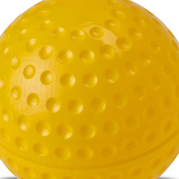 Champro-11-Inch-Dimple-Molded-Softball-CSB-57-Gold-Yellow-Pitching-Machine-Front-View
