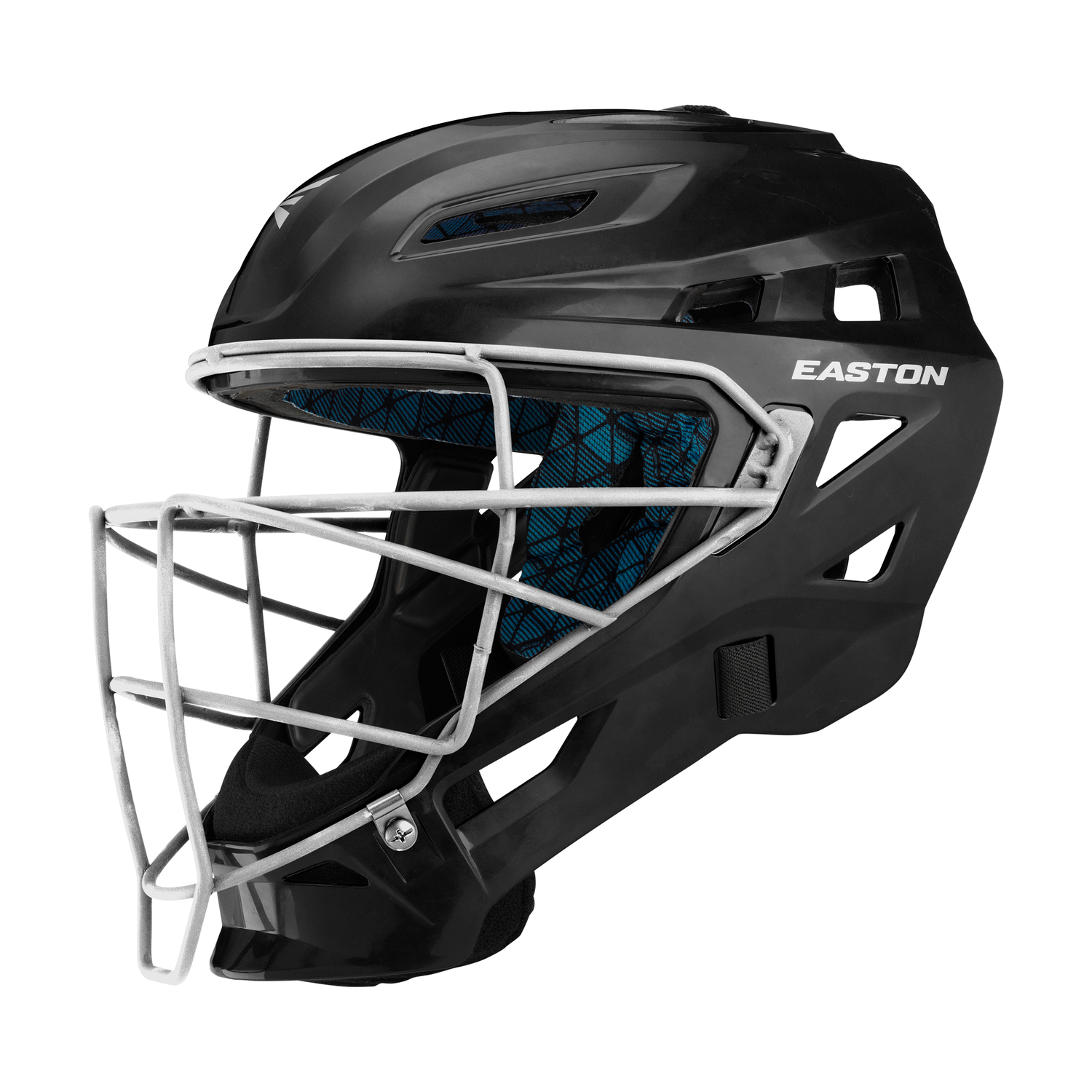 Easton-Gametime-GMETMEKITI-Intermediate-Catchers-Box-Set-Helmet-Chest-Protector-Leg-Guards-Black-Front-View