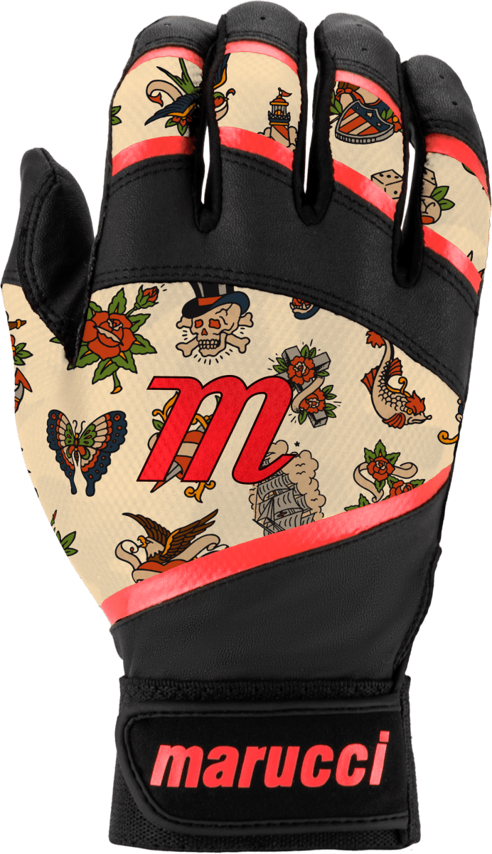 Marucci Foxtrot T Ball Baseball/Softball Batting Gloves MBG2FXTR - SPC SportsMBG2FXTR - BK/R - YS/MMarucci