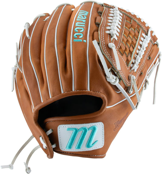 2025 Marucci Magnolia 12 1/4" Basket T Web Fastpitch Softball Glove MFG3MG46K5FP - Premium Japanese-tanned steerhide leather with Pro Fit and moisture-wicking wrist lining for enhanced comfort.