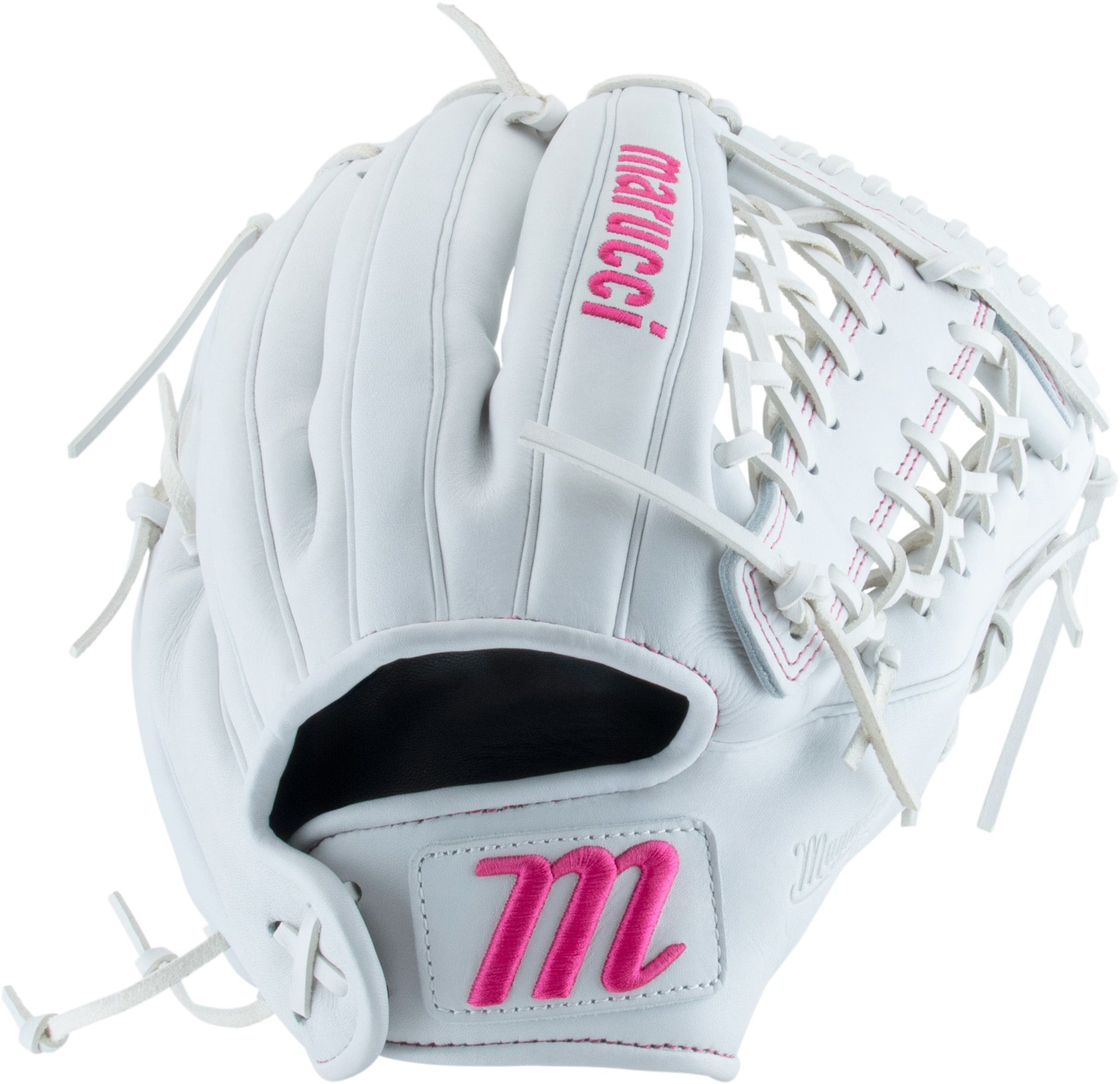 2025 Marucci Magnolia 12 1/2" T-Web Fastpitch Softball Glove MFG3MG47A6FP - Premium Japanese-tanned steerhide leather with Pro Fit and moisture-wicking wrist lining for enhanced comfort and durability.