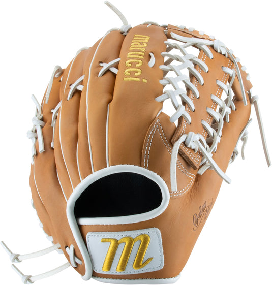 2025 Marucci Oxbow 13" T-Web Fastpitch Softball Glove MFGOX79A6FP - Full-grain cowhide leather with tapered fit, standard shape, and microfiber wrist lining for enhanced comfort and durability