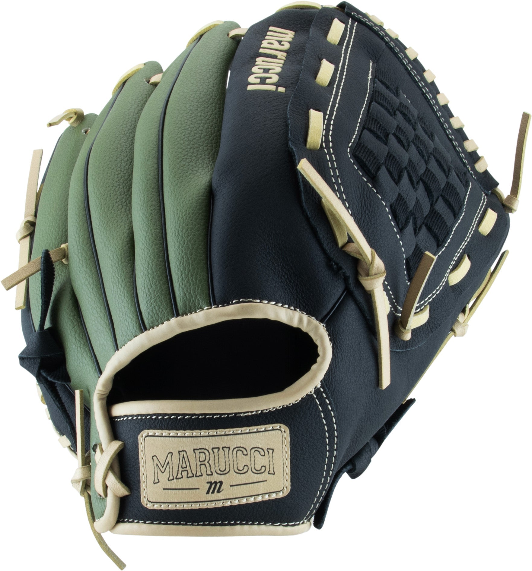 2025 Marucci Swift 12" S Type Youth Baseball Glove MFGSWFT12OG/BK at SPC Sports – Right-hand throw, tapered fit, deep pocket design.