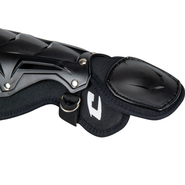 Champro-Optimus-MVP-Single-Knee-Youth-Leg-Guard-CG107B-Black-Pair-Front-View