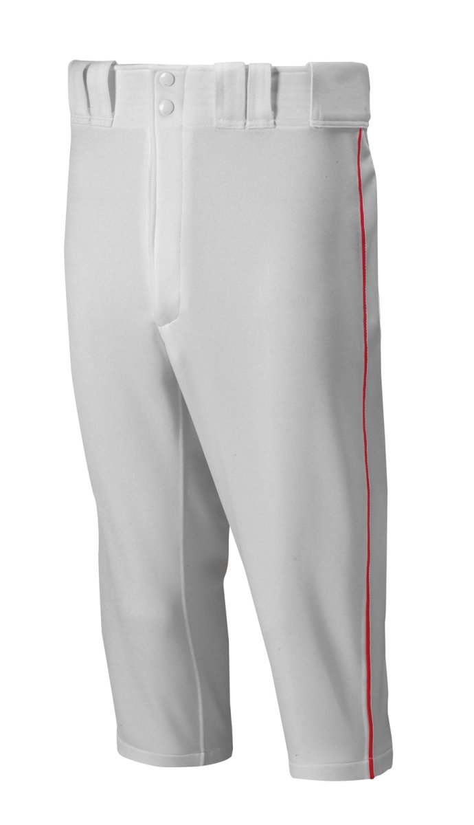 Mizuno Premier Short Piped Baseball Pant 350409 - SPC Sports350409-XS-Gray/RedMizuno