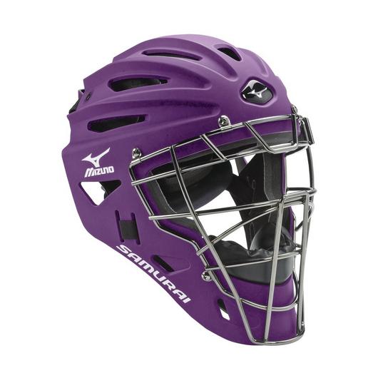 mizuno catchers gear Mizuno G4 Youth Samurai Catcher's Helmet, Purple