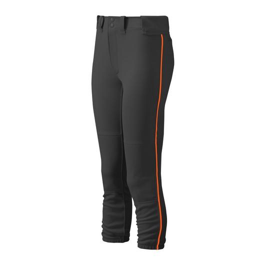 Mizuno Women's Belted Piped Softball Pant 350314 - SPC Sports350314-XS-Black/OrangeMizuno
