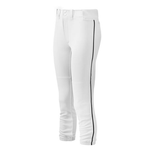 Mizuno Women's Belted Piped Softball Pant 350314 - SPC Sports350314-XS-White/BlackMizuno