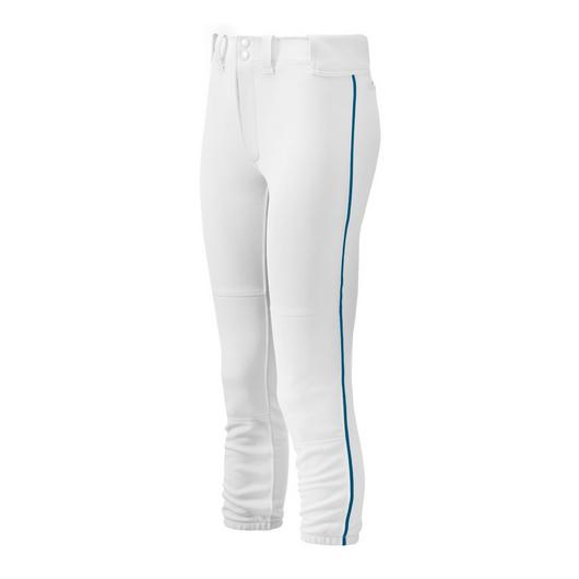 Mizuno Women's Belted Piped Softball Pant 350314 - SPC Sports350314-XS-White/NavyMizuno
