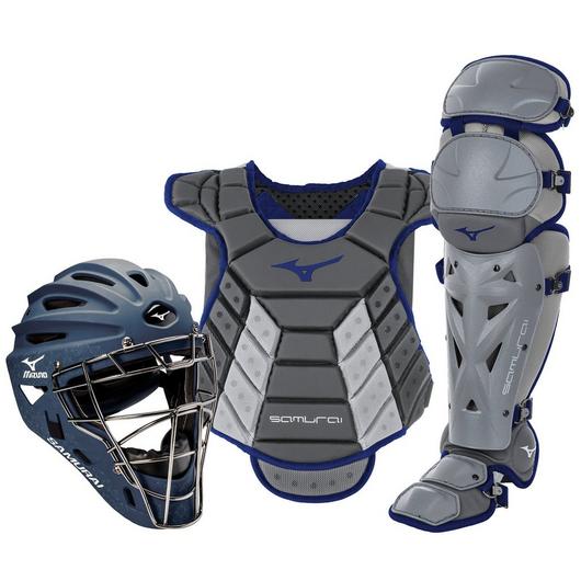 Mizuno Women's Samurai Softball 13"/14" Catcher's Gear Box Set - SPC Sports380422-Gray/NavyMizuno