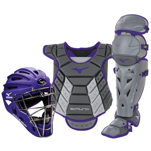 Mizuno Women's Samurai Softball 14"/15" Catcher's Gear Box Set - SPC Sports380421- Gray/RoyalMizuno