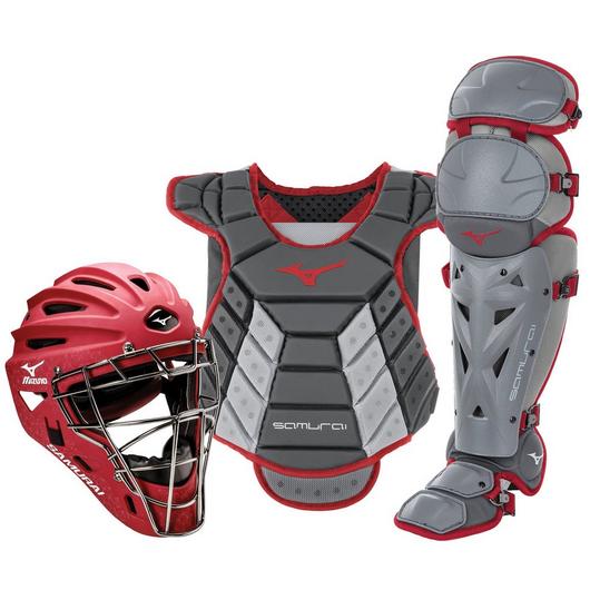 Mizuno Women's Samurai Softball 14"/15" Catcher's Gear Box Set - SPC Sports380421-Grey/CardinalMizuno