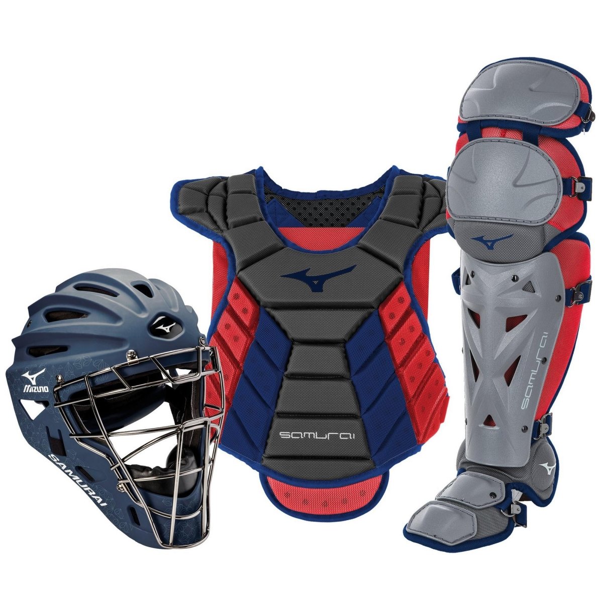 Mizuno Women's Samurai Softball 14"/15" Catcher's Gear Box Set - SPC Sports380421-Navy/RedMizuno