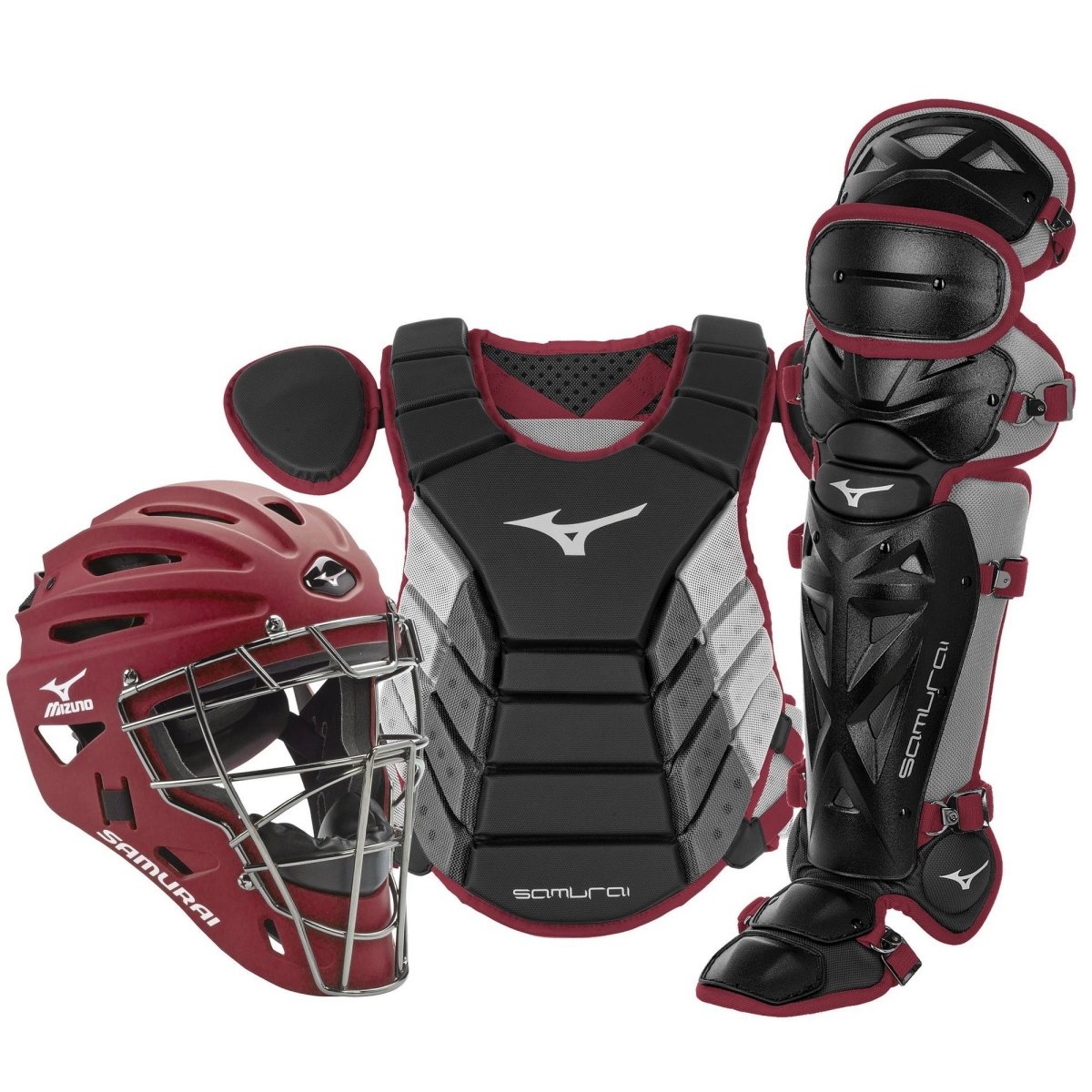 Mizuno Youth 14" Samurai Baseball Catcher's Gear Box Set 380420 - SPC Sports380420-Black/MaroonMizuno
