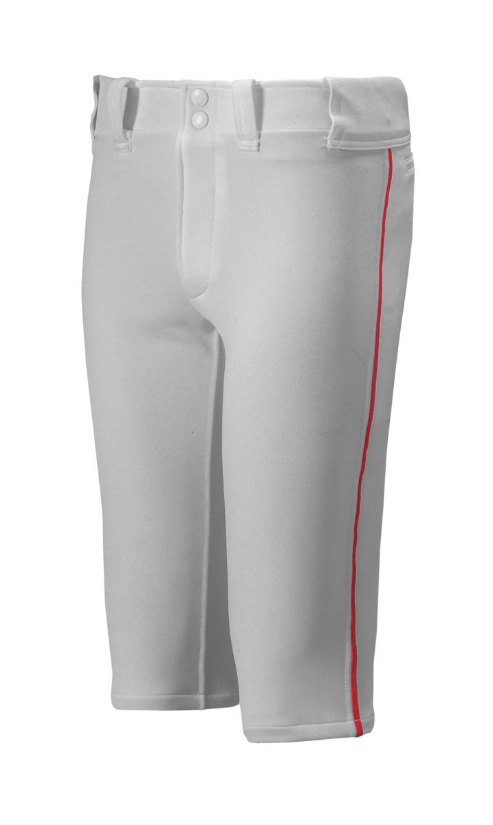Mizuno Youth Premier Short Piped Baseball Pant 350410 - SPC Sports350410-S-Gray/RedMizuno