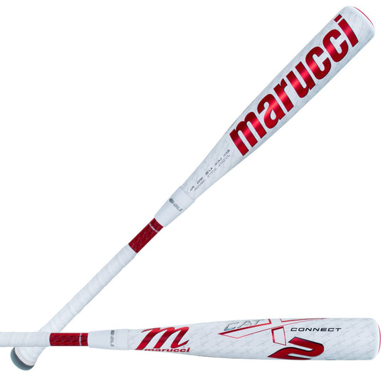 The product image showcases the 2025 Marucci CATX2 Connect -5 USSSA baseball bat with the model number MSBCCX25. It features a sleek black barrel with the iconic Marucci logo and model details printed in contrasting gray. The extended composite two-piece