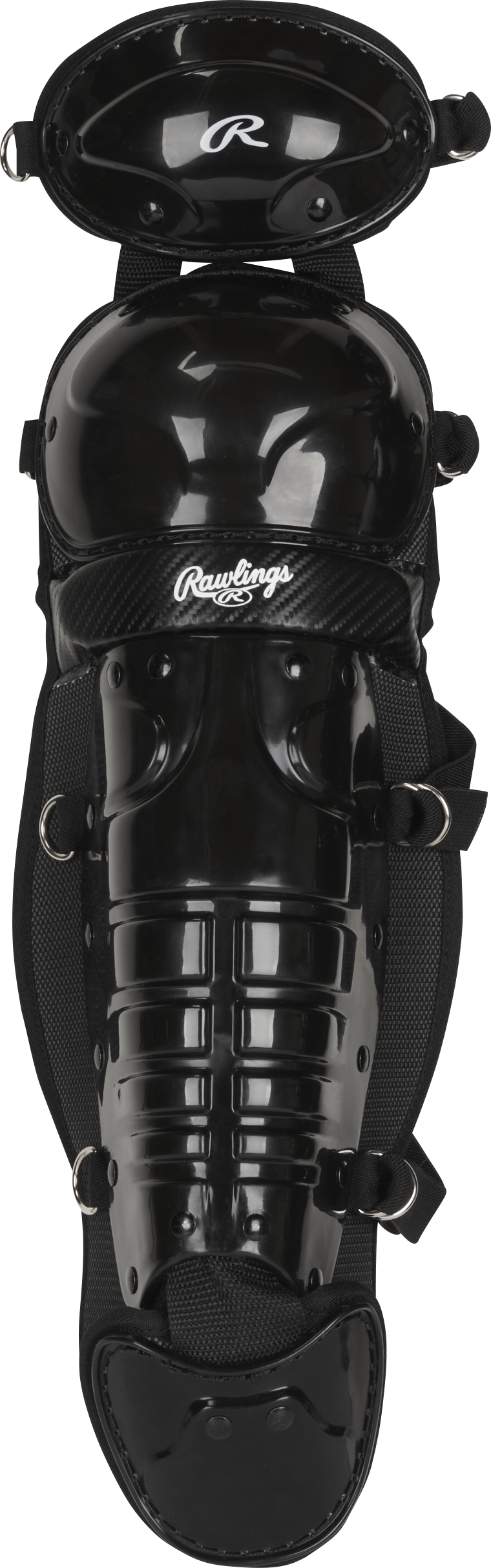 Rawlings-Players-Series-2.0-P2CSY-Youth-Catchers-Set-Helmet-Chest-Protector-Leg-Guards-Black-Front-View