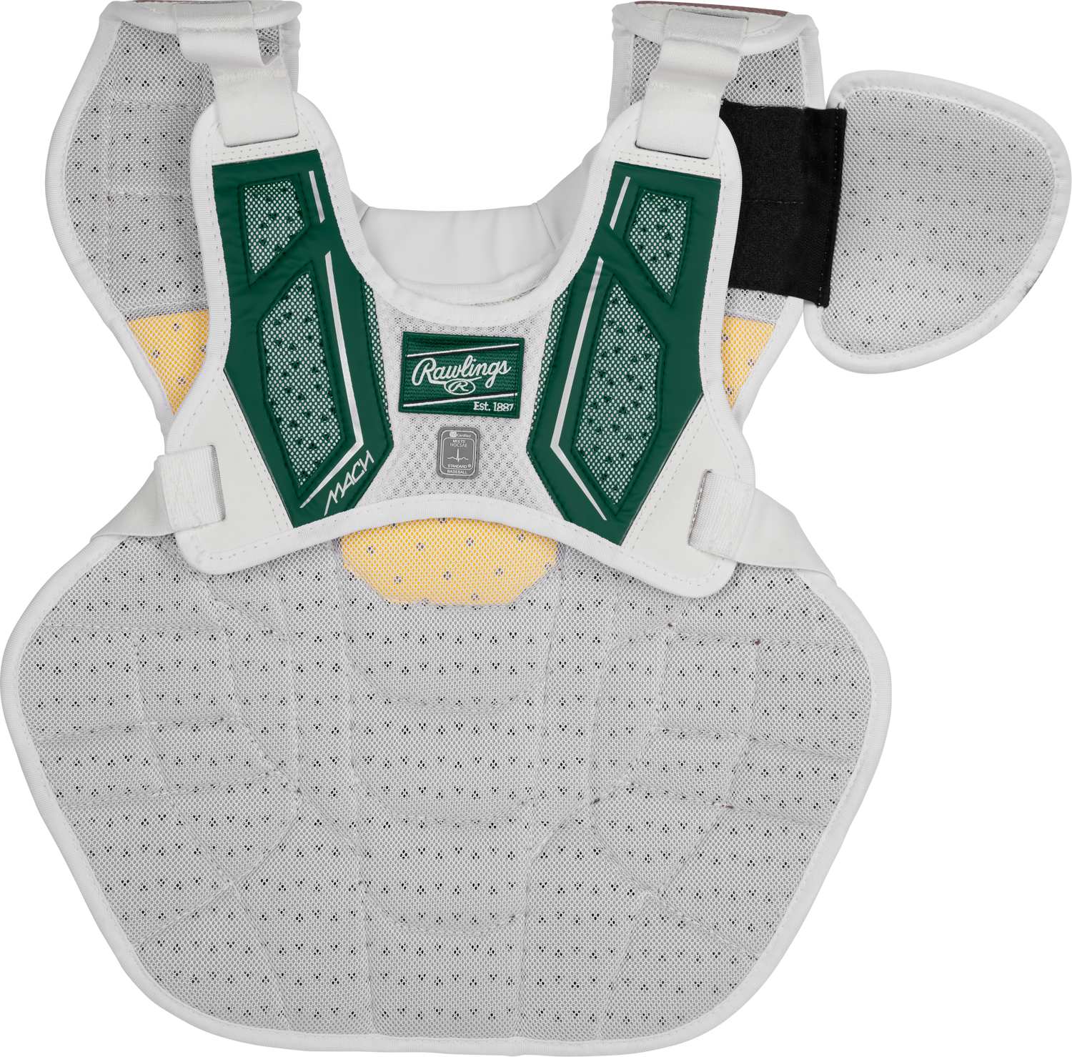 Rawlings-Mach-CPMCNI-Intermediate-15-5-Inch-Catchers-Chest-Protector-Dark-Green-Front-View