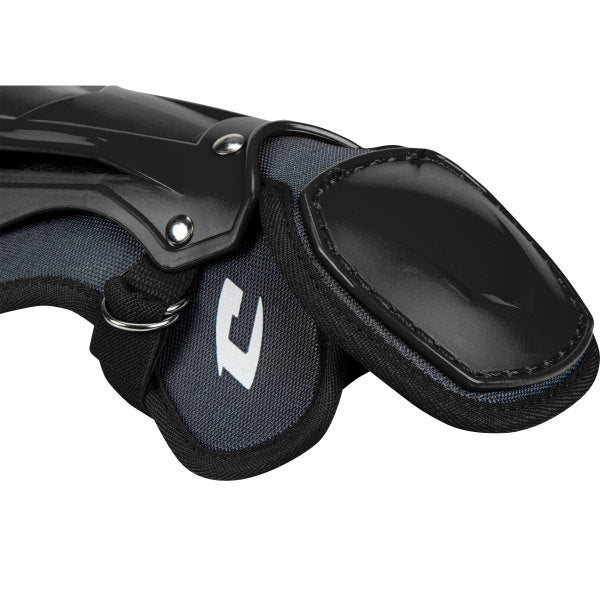 Champro-Optimus-Pro-Adult-Leg-Guard-CG181-Black-Pair-Front-View