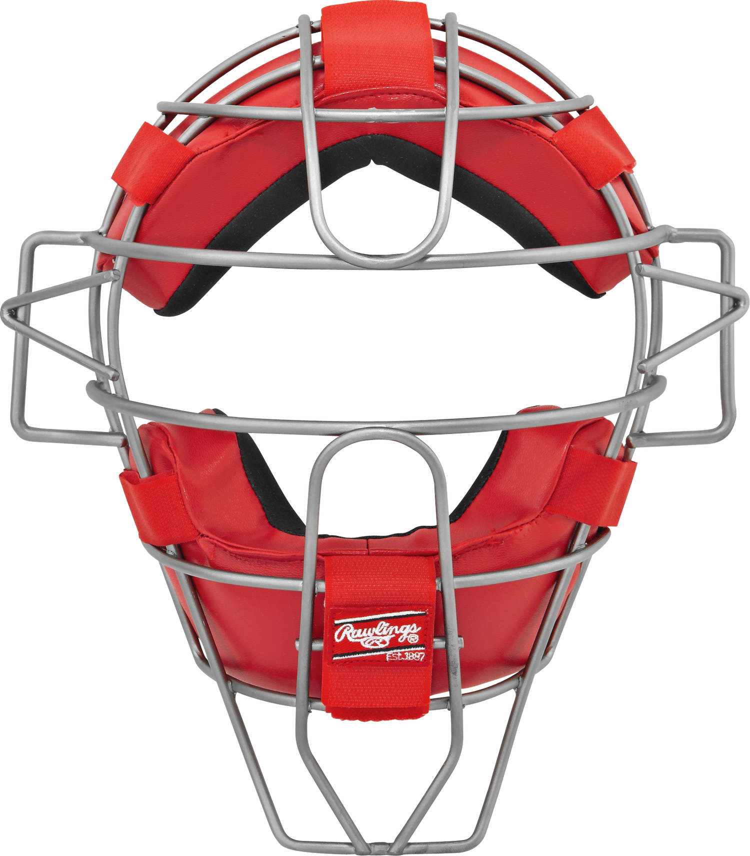 Rawlings-Hollow-Wire-LWMX2-Adult-Lightweight-Umpire-Catchers-Mask-Scarlet-Front-View