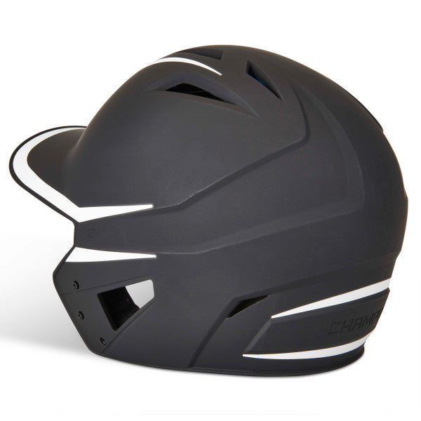 Champro-HX-Legend-Matte-Senior-Baseball-Helmet-HXM2-Black-White-Front-View